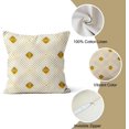 thumbnail image 3 of LAICAIW Geometric Throw Pillow Covers 18x18 Inch, Decorative Beige and Golden Farmhouse Pillow Covers Square Cotton Linen Couch Pillow Cases for Home Decor, Set of 4 (No Insert Included), 3 of 7