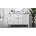 thumbnail image 3 of Elegant Lighting VF12560DW Park Avenue 60" Free Standing Single Basin Vanity Set - Wood, 3 of 7