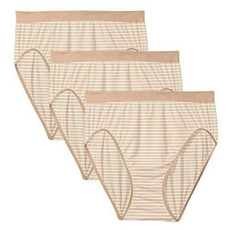 3 Pack Soft Taupe Stripe Bali Comfort Revolution 303j