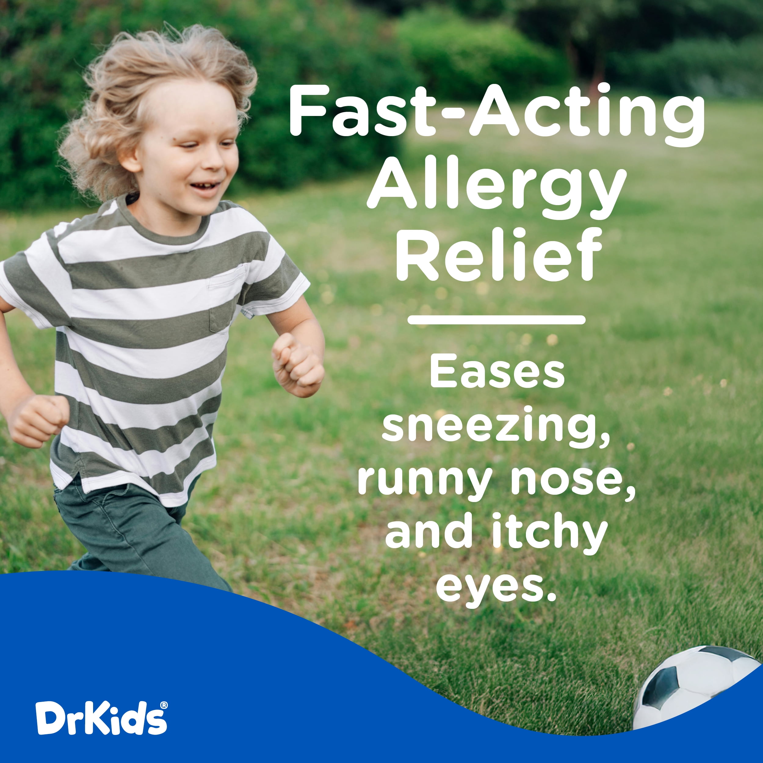 DrKids Children's Allergy Relief Medicine with Diphenhydramine - Pre-Measured Single-Use Vials - Antihistamine for Sneezing, Runny Nose & Itchy Eyes, Mixed Berry Flavor, 48 Vials
