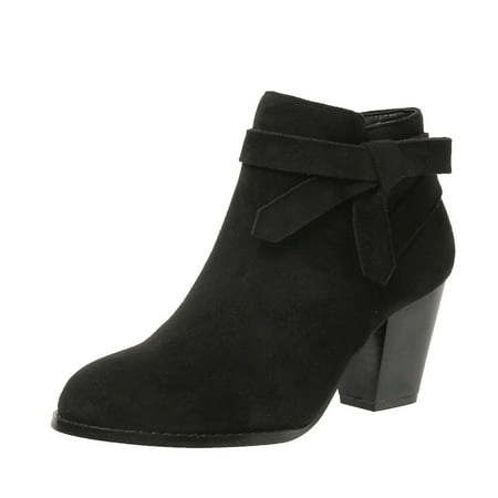 

Ketyyh-chn99 Boots for Women Ankle Fall Shoes for Women 2024 Women Mid Heel Fashion Ankle Bootie Black 5