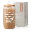 thumbnail image 1 of Vaso de vidrio SANDJEST con tapa de bambú de 470 ml, 1 of 7