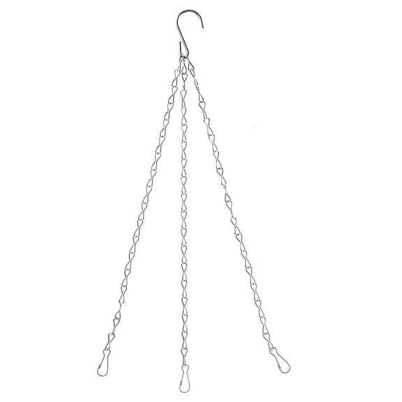 SDFGTstore 3 Point Flower Pot Planter Chain Garden Basket Iron Hanging Chains Holder Replacement for Outdoor Garden Potted Plant