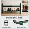 thumbnail image 3 of Behome 2-Tier Expandable Shoe Rack, Metal Shoe Shelf Storage, Adjustable Shoes Organizer for Closet, Entryway, Hallway, Garage, Front Door, 3 of 7