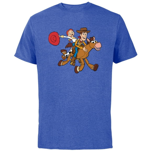 Disney and Pixar’s Toy Story Woody Jessie Bullseye - Short Sleeve Cotton T-Shirt for Adults - Customized-Royal Heather