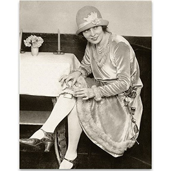 Lone Star Art Prohibition Flapper - 11x14 Unframed Print - Great Vintage Bar Decor