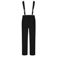 thumbnail image 6 of lkfuzj Men's Solid Color Bib Overalls Summer Casual Vintage Adjujstable Strap Dungarees Work Rompers One Piece Straight Leg Jumpsuit With Pockets, 6 of 6