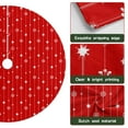 thumbnail image 6 of 36 Inch Christmas Tree Skirt – Velvet Plush Tree Mat, Soft Thickened Polyester with Red Ties, Single-Sided Printing, Available in 30in/36in/48in, Perfect for Holiday Xmas Tree Decoration, 6 of 7
