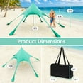 thumbnail image 3 of Costway 20 x 20 FT Beach Sunshade Canopy UPF50+ with Carry Bag & 8 Sandbags &  Shovel, 3 of 10