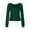 Green-01, variant on STETMN Long Sleeve Shirts for Women Square Neck Slim Fit Top Fall Trendy Basic Plain T-shirts