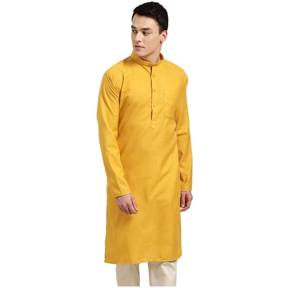 Sojanya (Since 1958) Men'S Cotton Mustard Only Kurta, Size 38