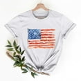 thumbnail image 2 of Patriotic T-Shirts for Womens Summer Independence Day Tunic Tops Round Neck Tee Short Sleeve Top American Flag Printed Blouses Light Breathable Tees Beach Holiday Outfits, 2 of 6