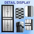 thumbnail image 4 of Grisham Deluxe Steel Security Door,32'' x 80'' Metal Tempered Glass Door Screen Replacement Enter Doors,Storm Door(501-32 Black), 4 of 7