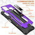 thumbnail image 2 of Moto G Stylus 2021 Case, Rosebono Hybrid Slim Colorful Armor Shockproof Impact Resistant Protective Cover Case With Kickstand For Moto G Stylus 2021 (Purple), 2 of 8