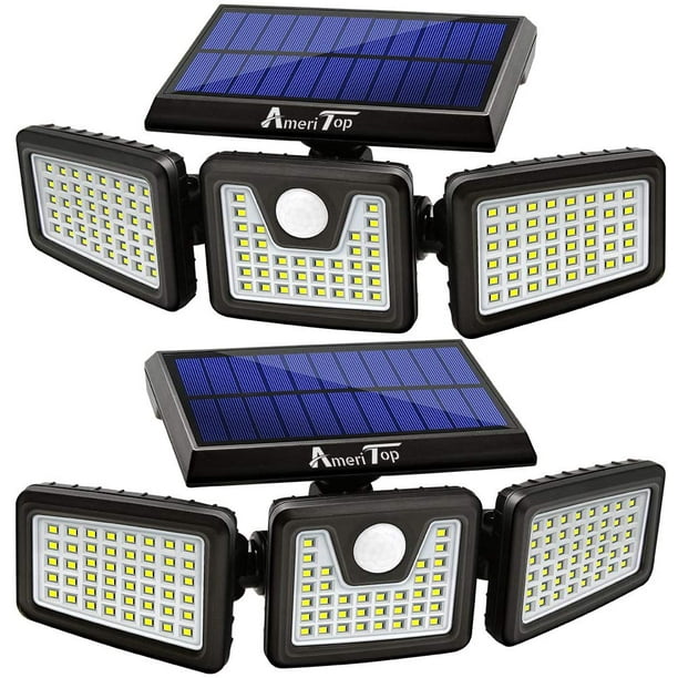 Solar Lights Outdoor Ameritop 128 Led, Best Solar Led Outdoor Flood Lights With Motion Sensor