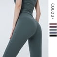 thumbnail image 3 of Pantalones de yoga sin vergüenza para niños, de cintura alta, ajustados, sin costuras, con bolsillo, para levantar la cadera, ropa exterior deportiva, pantalones cortos de fitness, 3 of 4