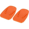 thumbnail image 1 of 2pcs Motorcycle Kickstand Pad Stand Side Stand Extension Pad（Orange）, 1 of 5