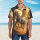 thumbnail image 2 of Fotbe Golden Winged White Horse Camisa Hawaiana para Hombre Unisex – Camisa Casual de Verano con Botones de Manga Corta de Algodón y Lino,3X-Large, 2 of 7