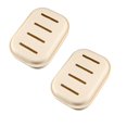 thumbnail image 1 of Oleegame 2PC Spoon And Lid Rest Bathroom Soap Dish Storage Holder Rack Soapbox Plate Tray Drain Yellow, 1 of 4