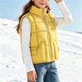 thumbnail image 7 of Stamzod Kids Clothes Boys Girls Puffer Vest Thick Warm Zip Up Jacket Sleeveless Winter Coat with Pocket Yellow E 5-6Years, 7 of 7