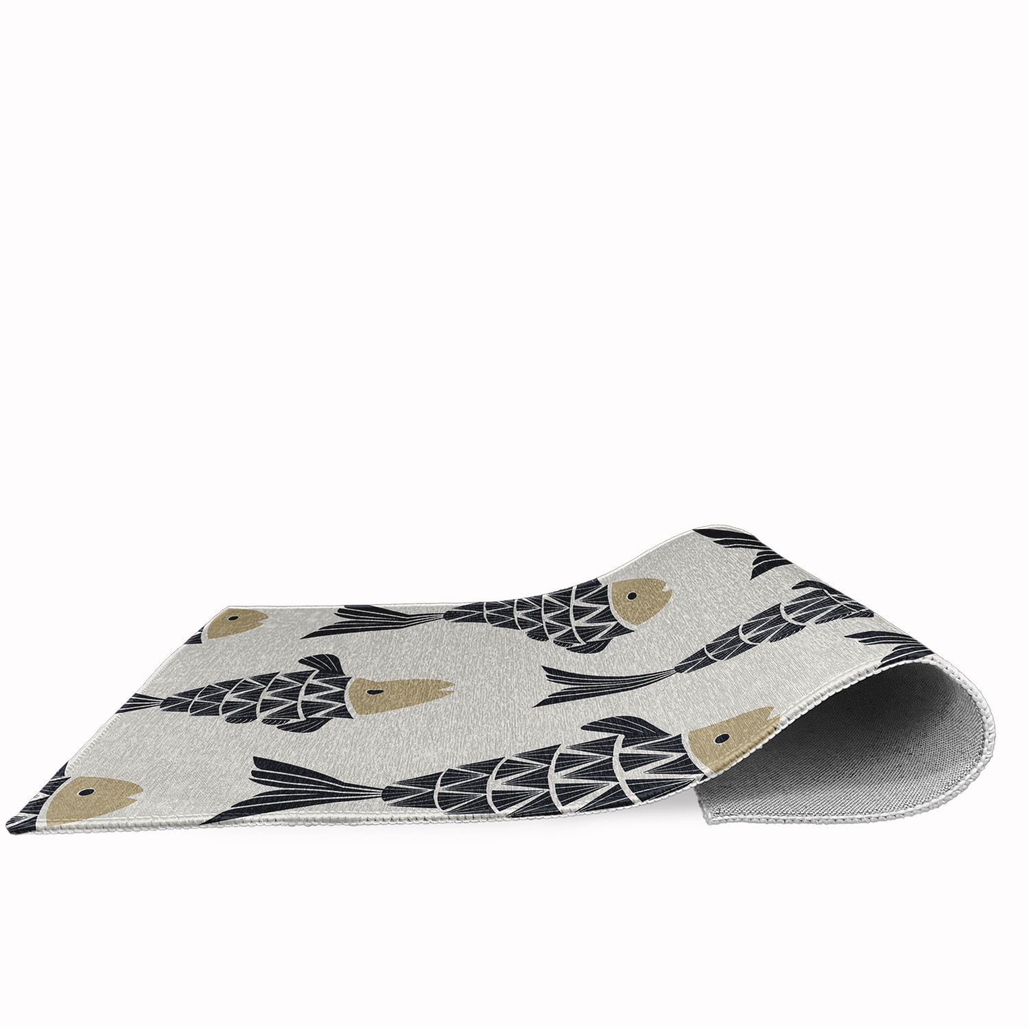 Simply Daisy 4' x 6' Fish Tales Nautical Chenille Rug, Taupe