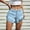 Sky Blue, variant on Women's Faux Suede Fringe Shorts – High Waist with Zipper Button Closure, Solid Color Boho Summer Shorts Brown,L