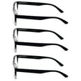 thumbnail image 3 of 3 Pairs Classic Readers With Spring Hinge - Reading Glasses Magnification Maroon Purple Blue Men Or Women +2.25, 3 of 3