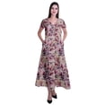 thumbnail image 1 of Moomaya Robe Longue Maxi pour Femmes à Manches Courtes, Robe Formelle/décontractée avec Poches P-TTG, 1 of 6