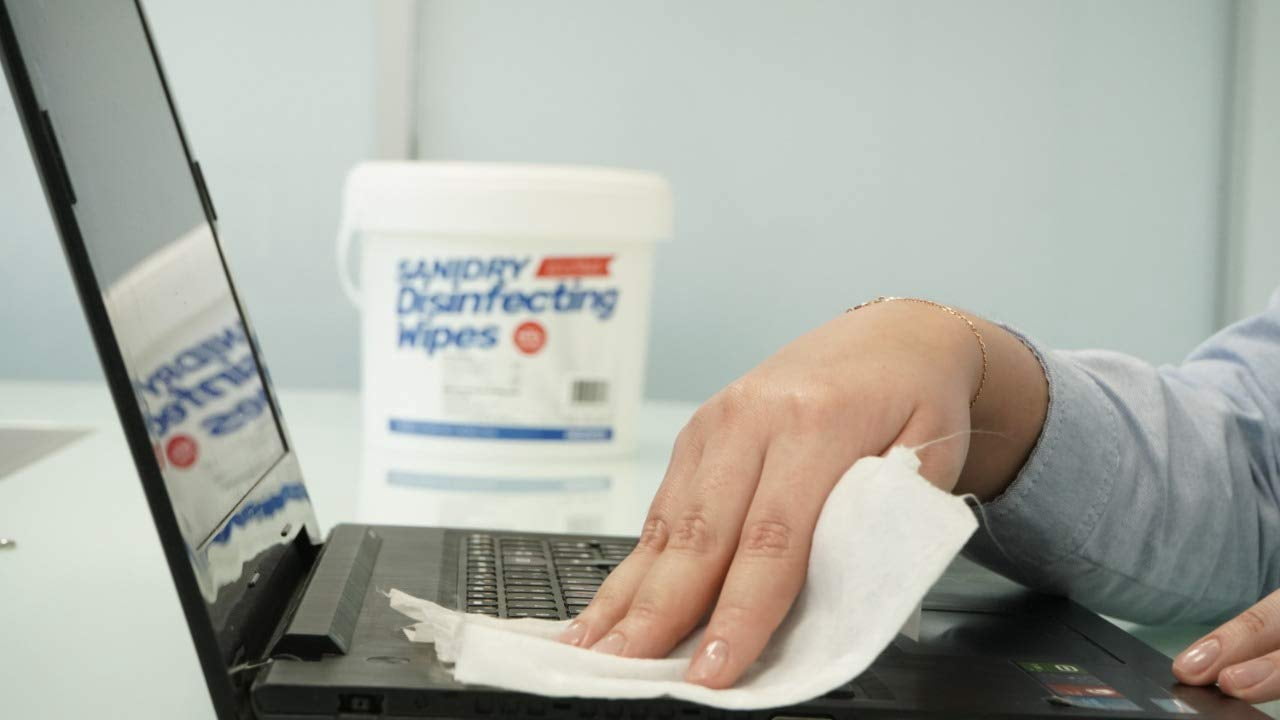 Rosmar Sanidry Disinfecting Wipes 300 Count - 4 Pack, EPA Registered, Unscented, White, Nonabrasive