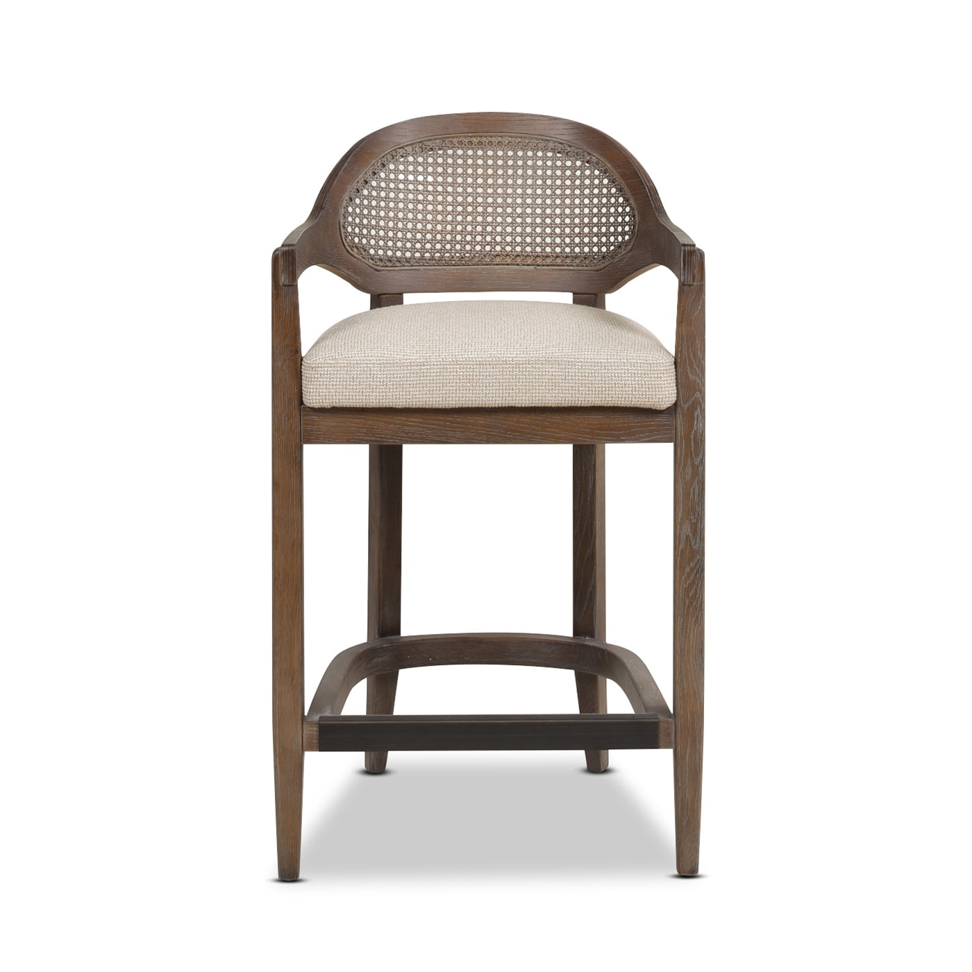 Americana 26" Cane Back Counter Height Bar Stool Taupe Beige