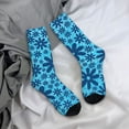 thumbnail image 7 of Blue Daisy Print Socks Retro Flowers Kawaii Stockings Autumn Non Slip Women Socks Comforta, 7 of 7