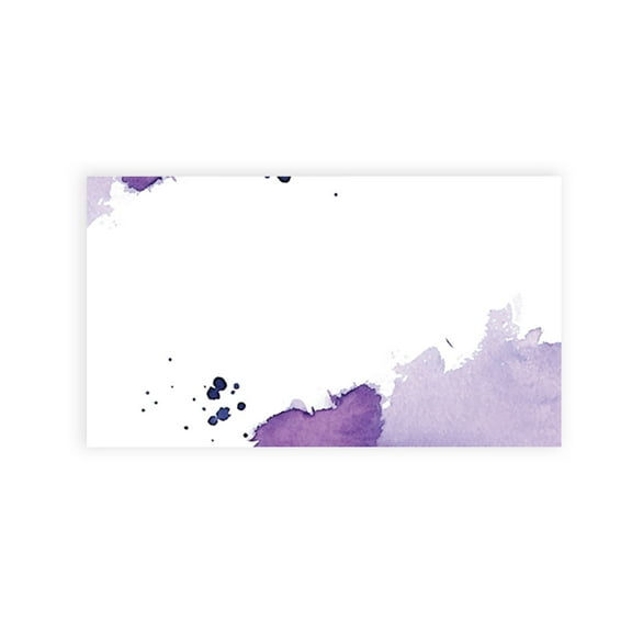 Koyal Wholesale Ombre Purple Watercolor Place Cards for Wedding Party Tables, Seating Place Cards for Holders, 60 Pack