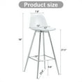thumbnail image 4 of Set of 2 Modern Industrial Metal Bar Stools,Premium Upholstered Dining Bar Stool Chairs with Metal Legs & Back,28" Counter Height Bar Stool with Ergonomic Design for Bar Counter Kitchen Dining Area, 4 of 7