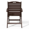 thumbnail image 4 of WestinTrends Malibu HDPE Adjustable Highback Folding Patio Dining Chair, Dark Brown, 4 of 16