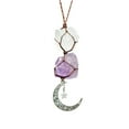 thumbnail image 1 of Binwennn Hanging Car Charm Dangling Moon Accessories Rearview Decorations Hanging Ornaments Home Decoration Message Boxes Christmas Cards Nature Sound Module for Greeting Cards Valentines Day Thank, 1 of 6