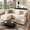 Beige, variant on BedLuxury 97" Modular Sectional Sofa with Storage, U-Shaped Modern Sofa Couch with Movable Ottomans for Living Room, Office, Beige