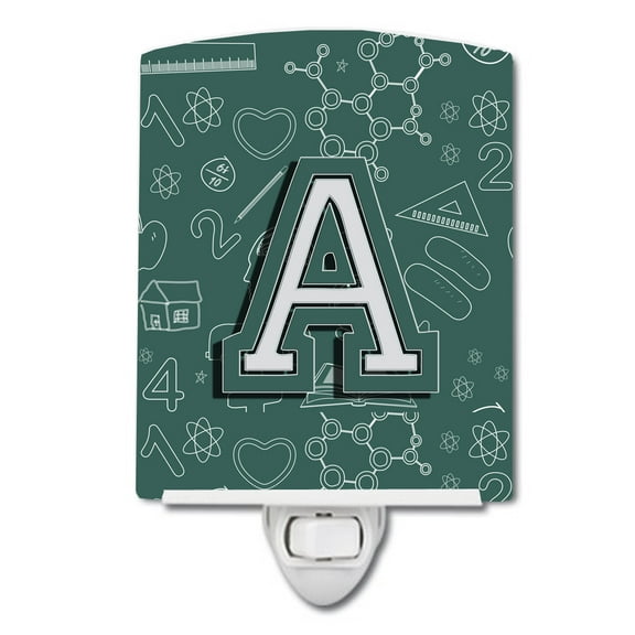 Letter A Back to School Initial Ceramic Night Light