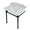 Marble White / Matte Black, variant on Kingston Brass LMS30M8SQ7ST Wesselman 30" Carrara Marble Console Sink with Stainless Steel Legs (8-Inch, 3-Hole), Carrara Marble White/Brushed Brass