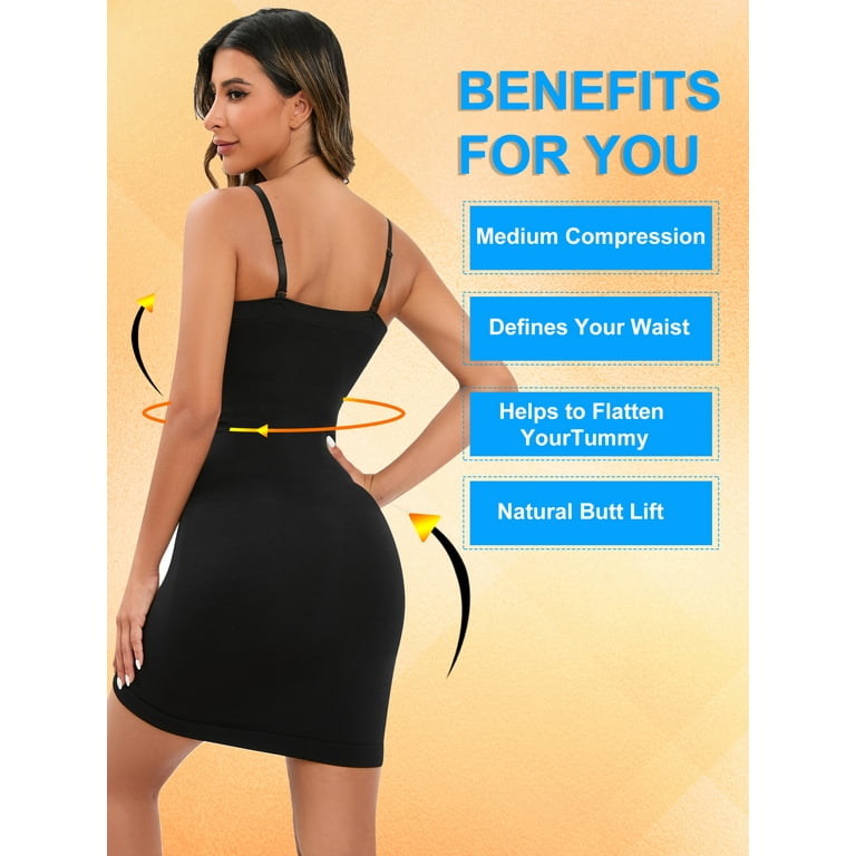 LELINTA Shapewear Slip Dress for Women Plus Size Full Body Shape