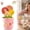 Pink, variant on 1 Set Flower Measuring Spoons, Ceramic Flower Pot Design, 4-Piece Spoon Set with Holder, Kitchen Decor & Baking Gift