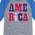 thumbnail image 3 of Instant Message - America Stacked - Toddler & Youth Raglan Graphic T-Shirt, 3 of 5