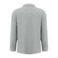 thumbnail image 6 of Women Crinkle Gauze Cotton Blend Oversized Button Down Shirt with Chest Pocket, Lightweight Summer Casual Top,Gray,2XL, 6 of 7