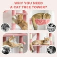 thumbnail image 4 of 94"-102" Huge Cat Tree Ceiling High Cat Tower Pink, 4 of 10