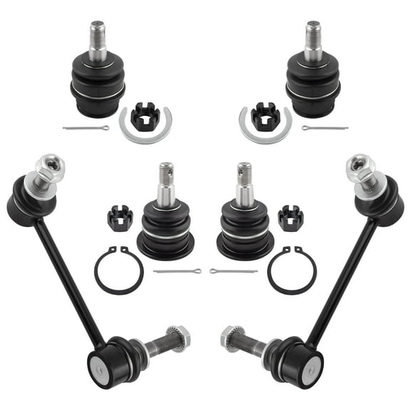 BOXI (Set of 6) Front Upper Lower Ball Joints   Sway Bar End Links fit for Lexus GX470 2003-2009 / for Toyota 4Runner 2003-2017 / for Toyota FJ Cruiser 2007-2014 / K90677 K90683 K500017 K500018