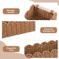 thumbnail image 2 of Yucurem Wicker Storage Basket with Wooden Handles, Wicker Toilet Basket for Tank Topper, Hand Woven Rattan Organizer Bin for Bathroom Home, 2 of 10