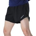 thumbnail image 1 of Men's 2 in 1 Running Athletic Shorts, Quick Dry Gym Shorts Back Zip Pocket., 1 of 7
