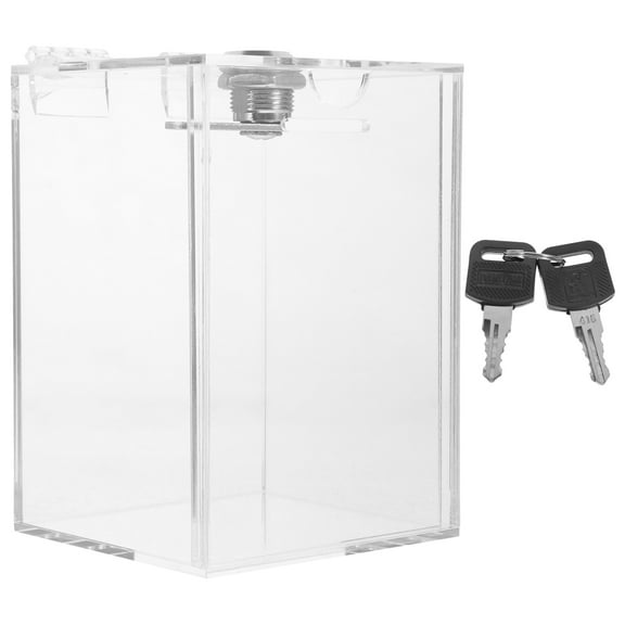 Raindrops Transparent Acrylic Piggy Bank for Kids and Adults with Lock for Storage Use Practical Money Saver 4.7 x 3.1 x 6.3 inches