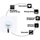 thumbnail image 4 of 40 Ganchos transparentes autoadhesivos resistentes al agua, soporte de carga de 10 kg, gancho adhesivo fuerte de plástico para dormitorio, baño, cocina, puerta, pared, nevera, luz de techo, 4 of 7