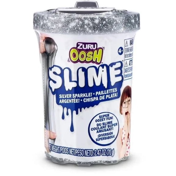 Oosh Silver Sparkle Slime