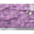 thumbnail image 3 of Soimoi Purple Cotton Voile Fabric Brush Stroke & Dots Abstract Print Fabric by the Yard 56 Inch Wide, 3 of 3